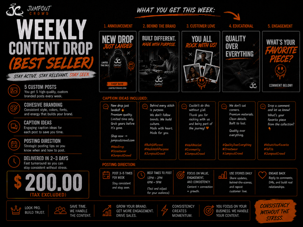 Weekly Content Drop (BEST SELLER)
